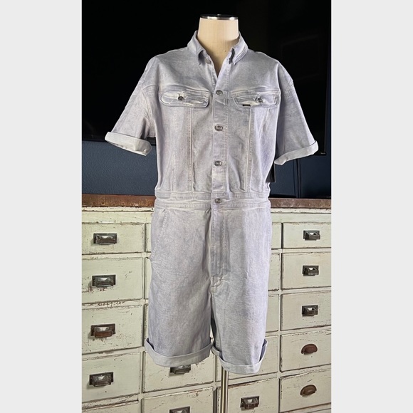 Anthropologie Lee Union Tie Dye Acid Wash Short Coveralls...